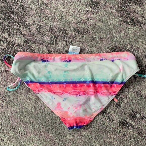 Catalina Women’s Tie Dye Multicolor Tie Swim Full Coverage Bikini Bottom Sz M - Picture 4 of 4